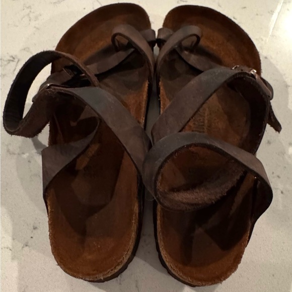 Birkenstock Yara Oiled Leather Sandals Size 38 (US 7.5) Wrap Straps - Picture 7 of 11